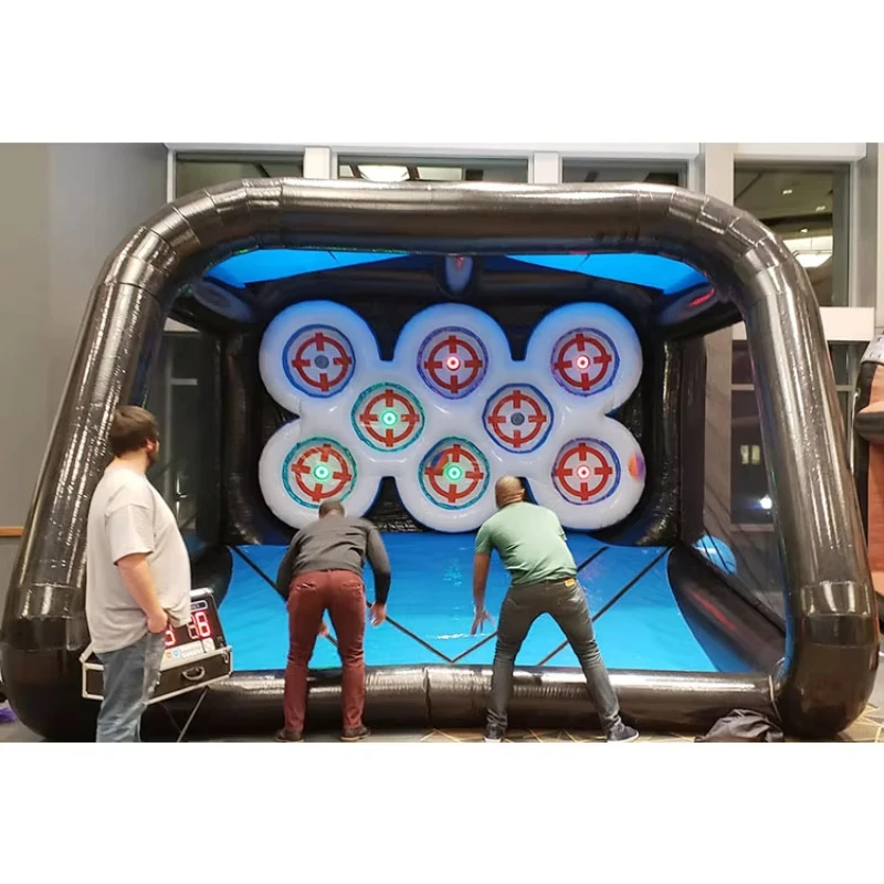 

New popular outdoor interactive game system inflatable sports shooting game and IPS light inflatable combined sports field