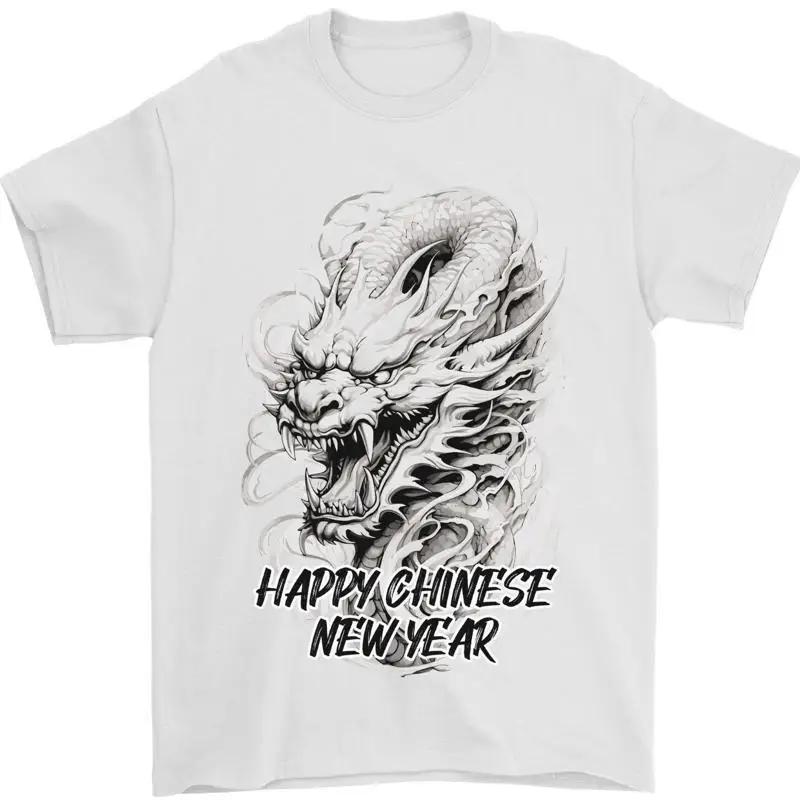 Happy Chinesisches Neujahr Drachen Herren-T-Shirt aus 100 % Baumwolle
