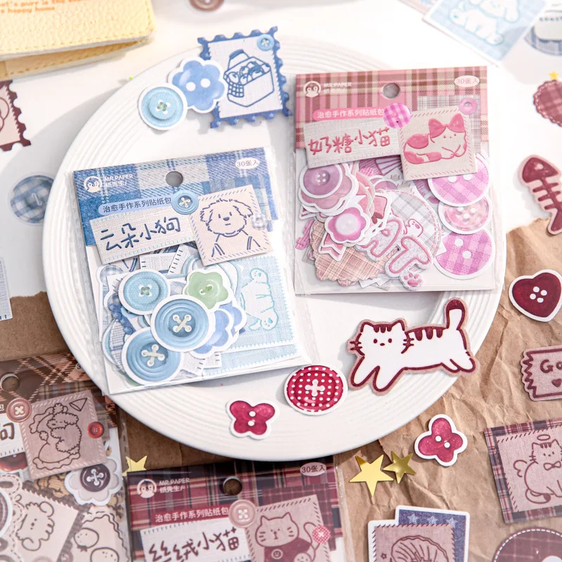

30 шт., набор наклеек с милыми мультяшными сериями для мусорного журнала, бутылки с водой, чехлы для телефонов, украшения для ноутбука, принадлежности для скрапбукинга