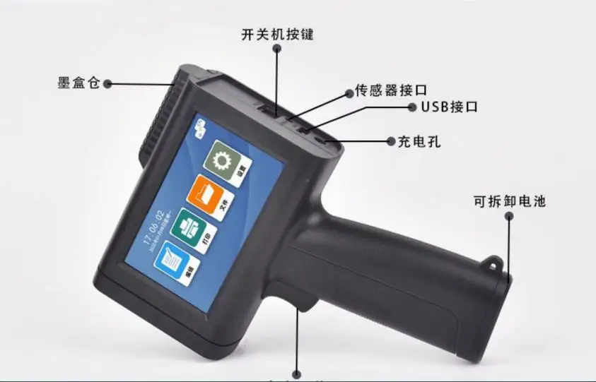 Промышленный портативный струйный принтер QR-код даты, кодирование номера партии, печатная машина