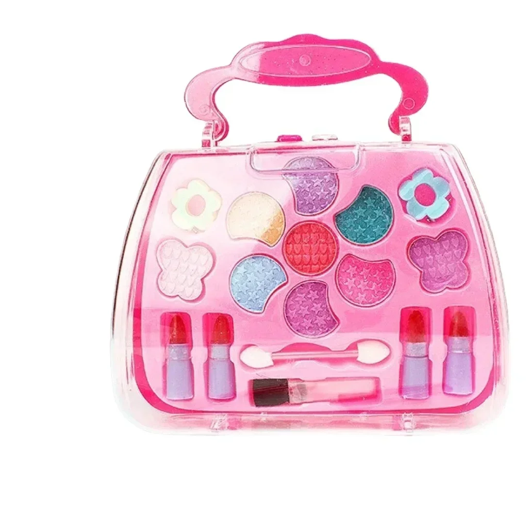 Set di trucco per bambini per ragazze, kit per trucco per ragazze principessa rosa, giochi lavabili, giocattoli per trucco, giocattoli educativi sensoriali, regali di compleanno