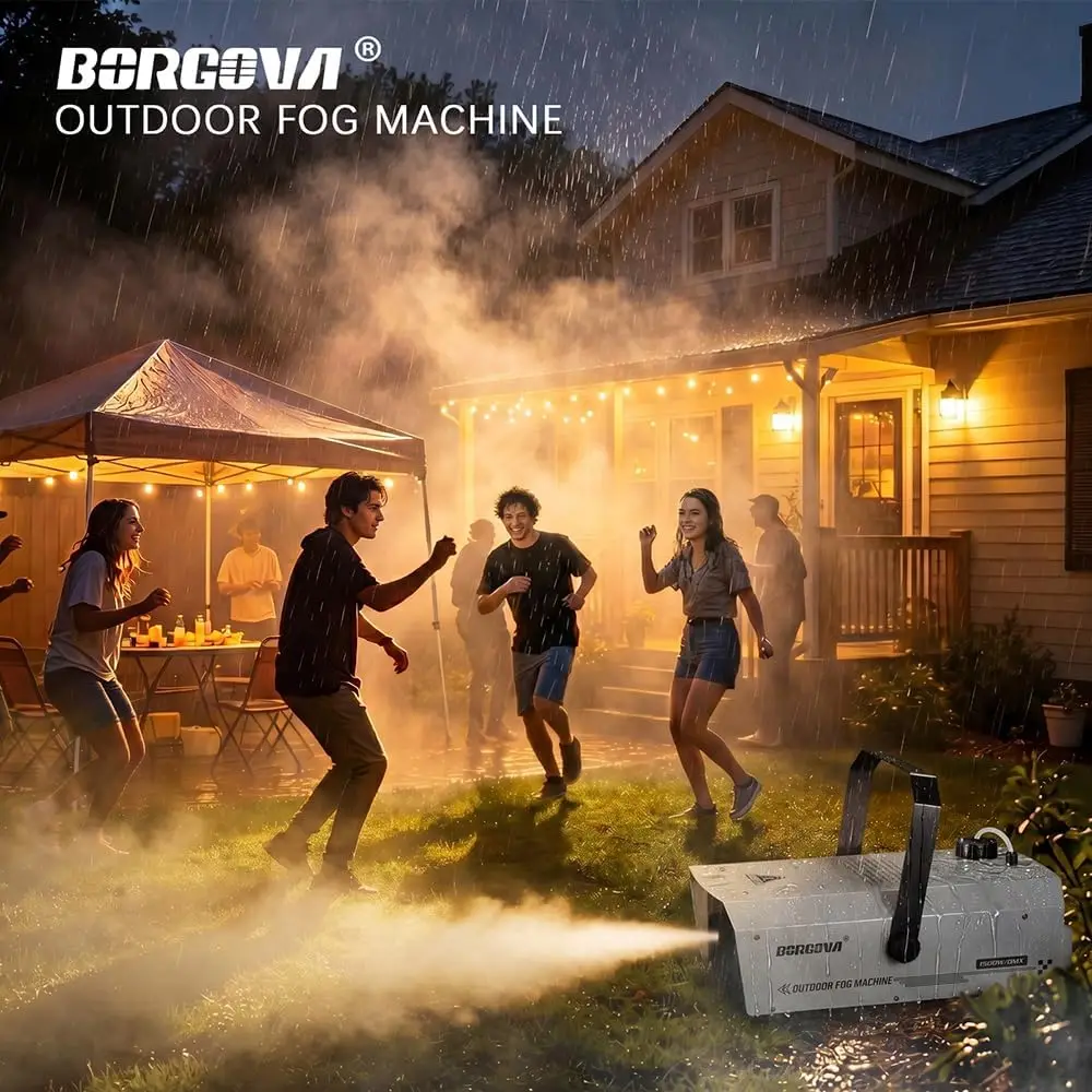 1500W Waterproof Fog Machine DMX Wireless Remote Stage Smoke Maker
