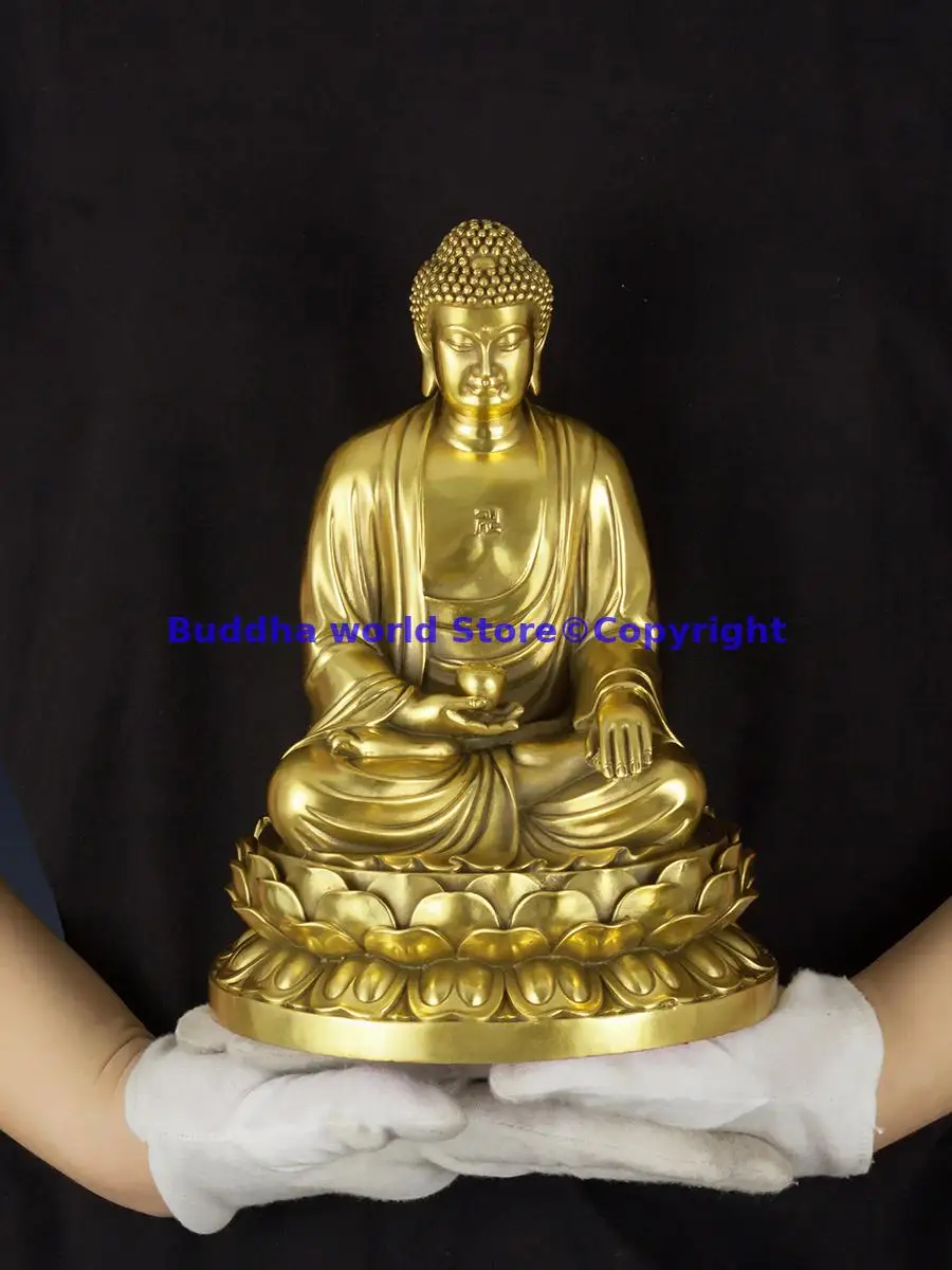 GOOD Quality Shakyamuni Amitabha buddha brass statue Asia Thailand family Protector god bless safety exorcise evil spirit