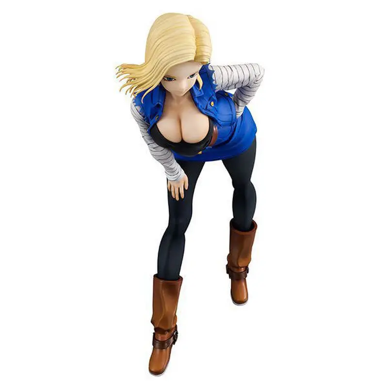 20cm Dragon Ball Z Lazuli Android 18 Standing Posture Anime Doll Figure Sexy Toys Collection For Friends Kids Birthday Gifts
