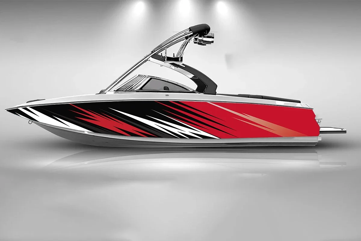 graffiti printing irregular graphics Boat Stickers Self Adhesive Stickers Fashion Custom Waterproof Boat Wrap Sticker Decal