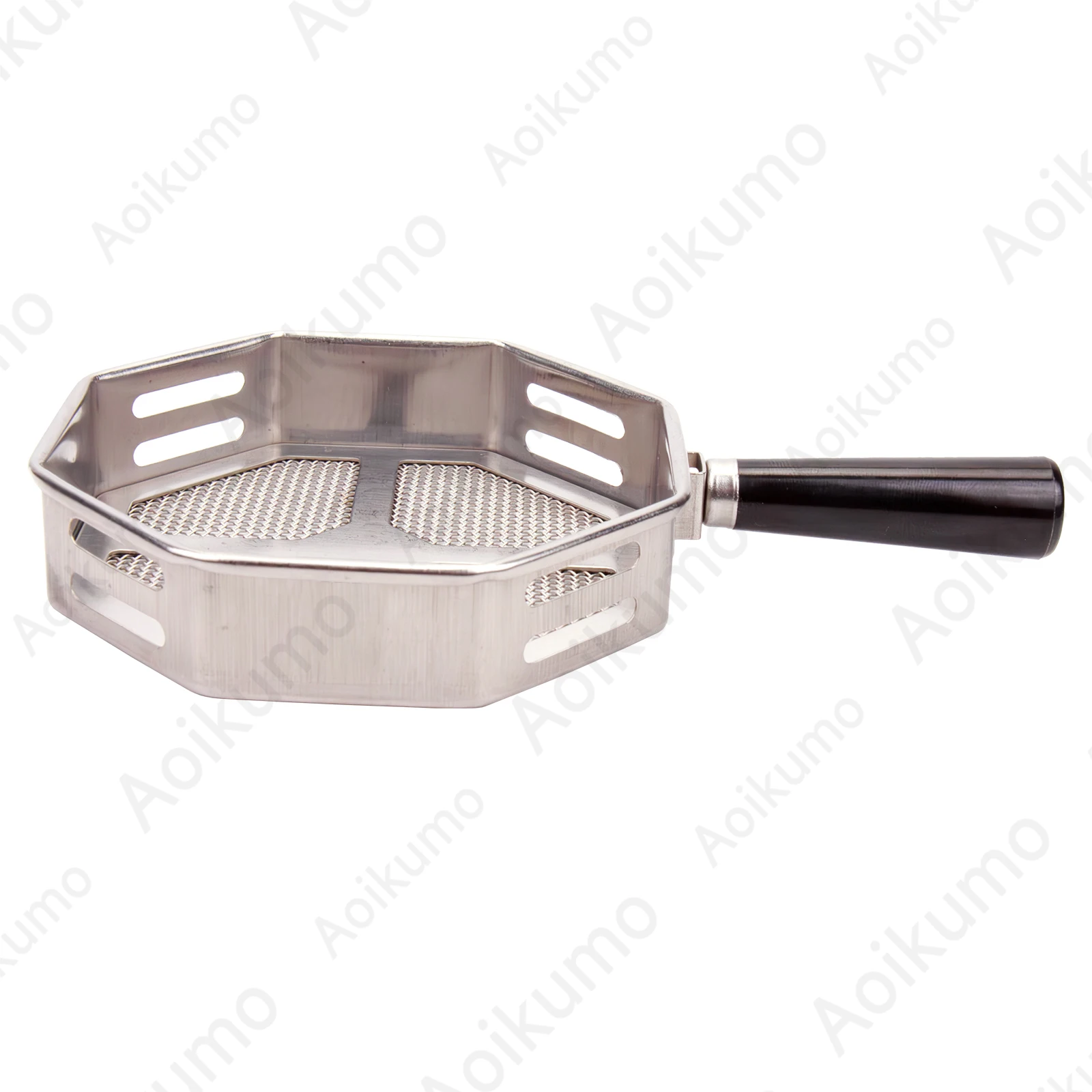 فلتر كربون مثمن للشيشة من الفولاذ المقاوم للصدأ مع ملحقات شيشة للحفاظ على الحرارة بمقبض أسود #5