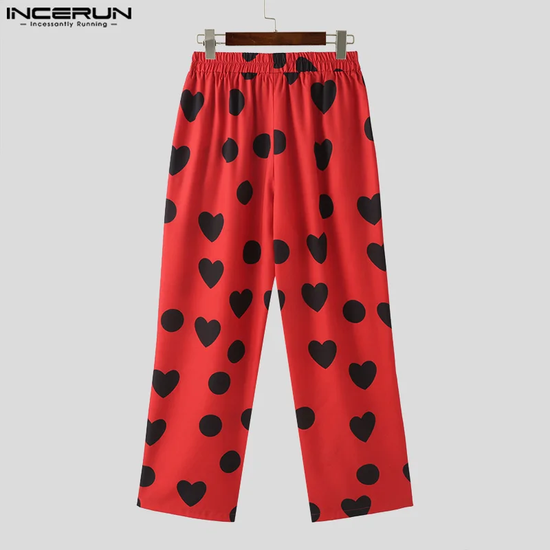 2024 Men Pants Printing Elastic Waist Loose Joggers Streetwear Fashion Casual Trousers Men Casual Male Long Pants S-5XL INCERUN