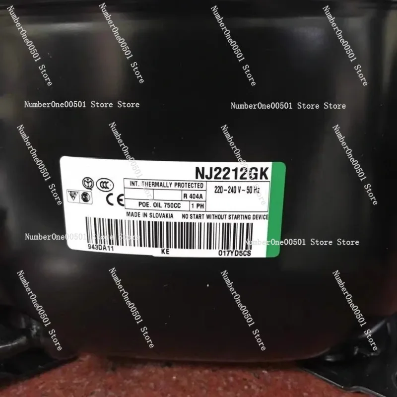 compresor comercial del congelador de la máquina de hielo de 1.5HP NJ2212GK R404A