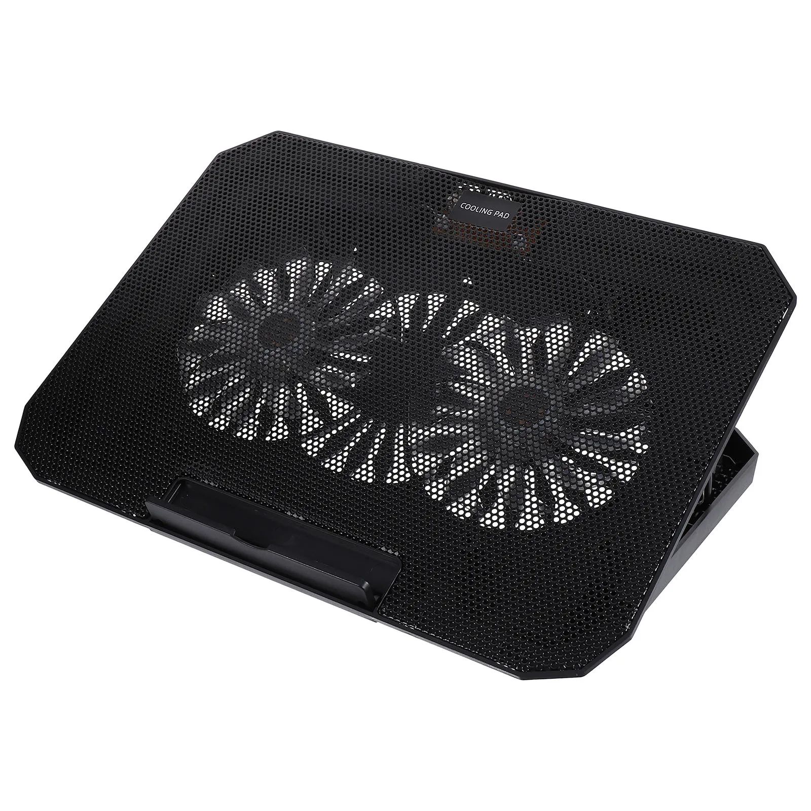 

1pc Laptop Cooler Stand 14-15.6 Inch Large Mesh Heat Dissipation Two Core Cooling Usb Powered Quiet Operation Adjustable