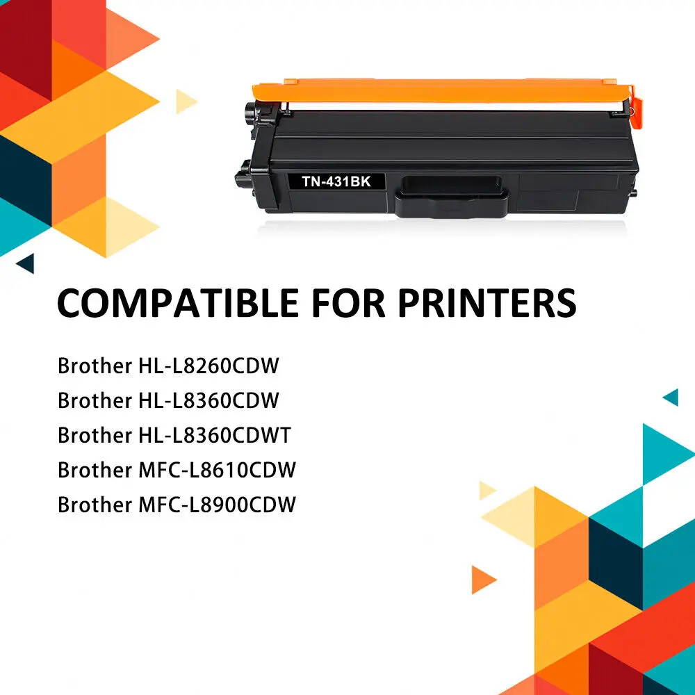 Toner 1PK TN431 TN433, Compatible avec Brother HL-L8260CDW L8360CDW MFC-L8610CDW