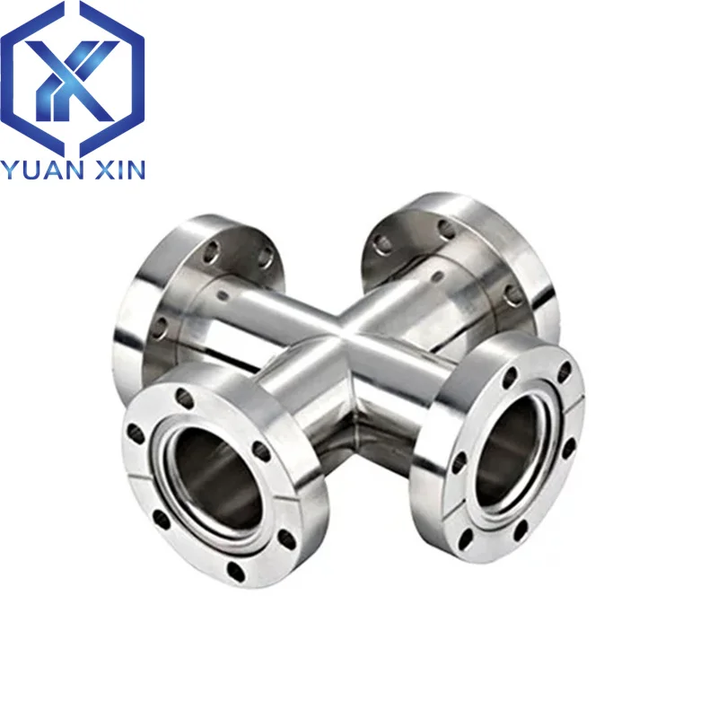 

CF16 CF25 CF35 CF50 Вакуумный фланцевый крест из нержавеющей стали 304, высоковакуумный крест