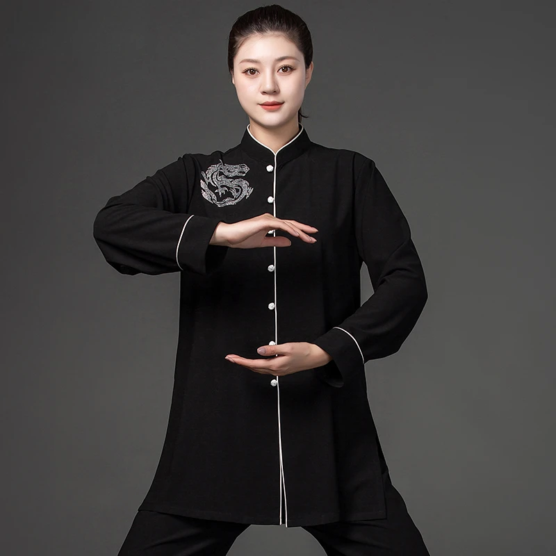 Tai Chi Kung Fu Suit Chinese Traditional Martial Arts Uniform for Women and Men Fluid Drape Breathable & Comfortable