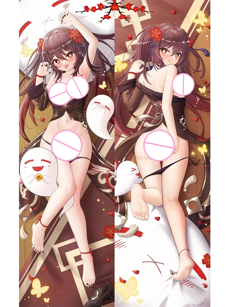 

Dakimakura Anime Pillow Cover Hu Tao Double Sided Print 2Way Cushion Bedding Gifts