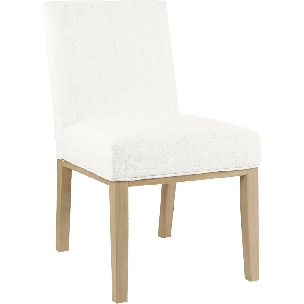 Upholstered Dining Chair - Stain-Resistant Woven Fabric, 19.5