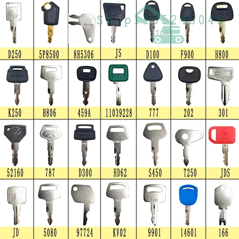 

28 шт. совершенно новых ключей зажигания для 5P8500 Bobcat 777 Komatsu H800 F900 S450 K250 Экскаватор, мини-погрузчик, бульдозер, трактор