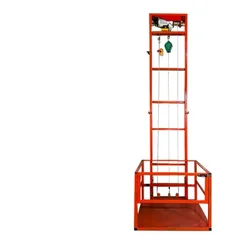 Vertical Cargo Lift, Wall Mounted Outside Inside Material Lift