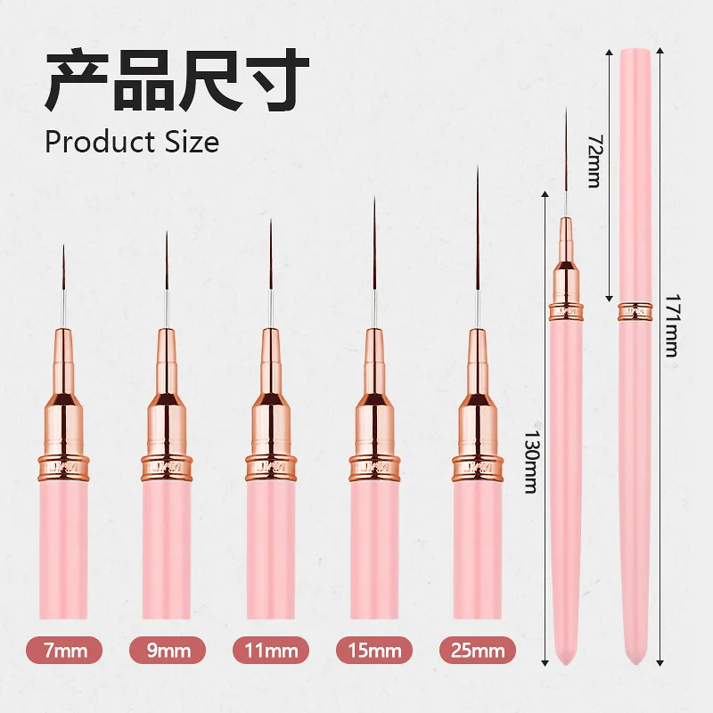 100 Sets 5 stk/set Naald Nagel Tekening Pen Ultra Fijne Japanse Nagel Tekening Pen Carving Pen Nail Tekening Pen