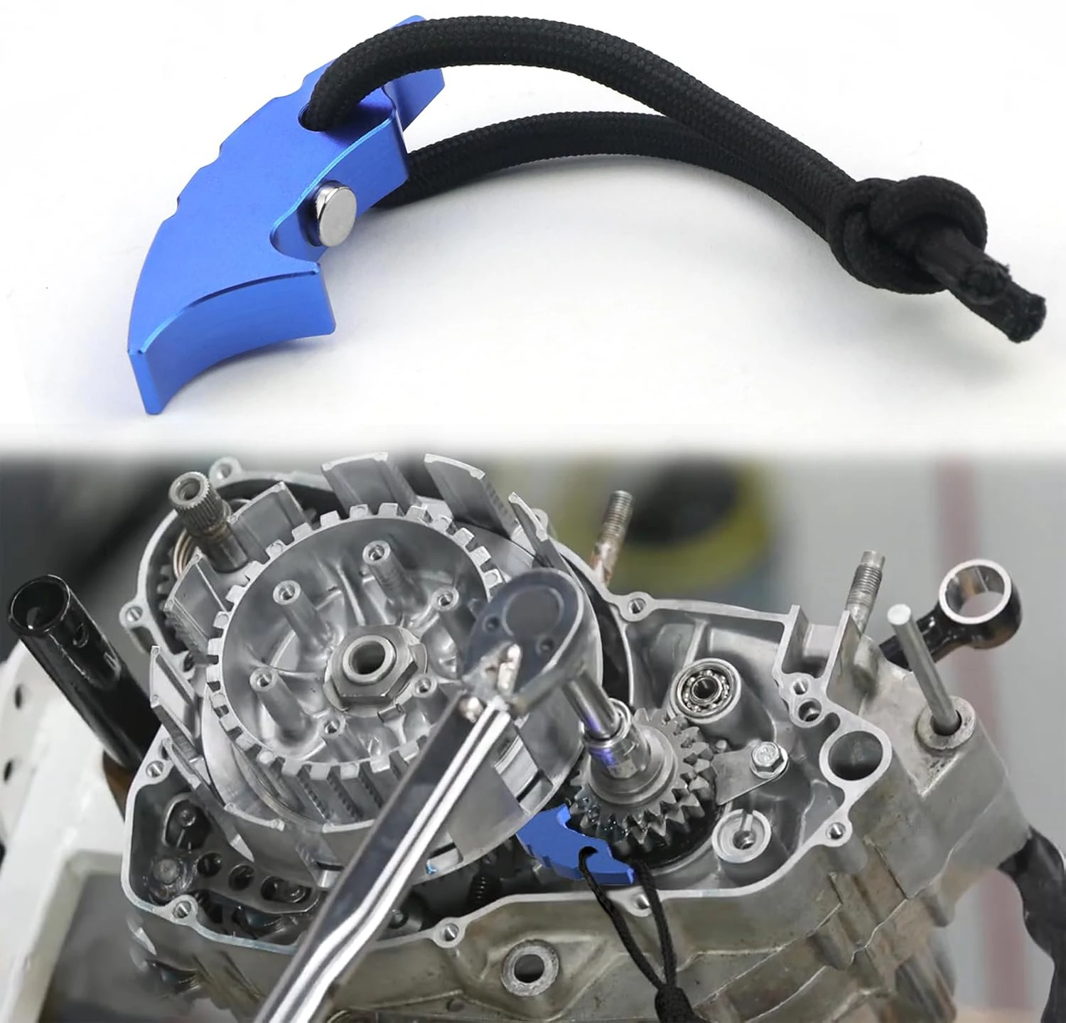 

Инструмент для глушителя передач с замками передач, 4,9 дюйма, совместимый с большинством квадроциклов и мотоциклов, многих трансмиссий и системами CVT