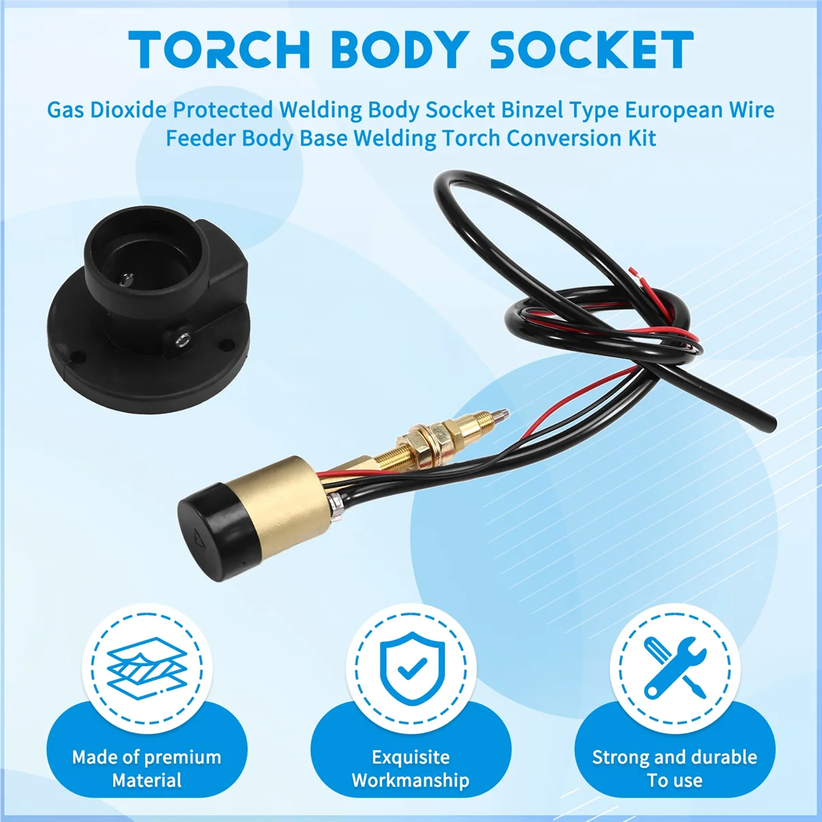 N18R Gas Dioxide Protected Welding Body Socket Binzel Type European Wire Feeder Body Base Welding Torch Conversion Kit