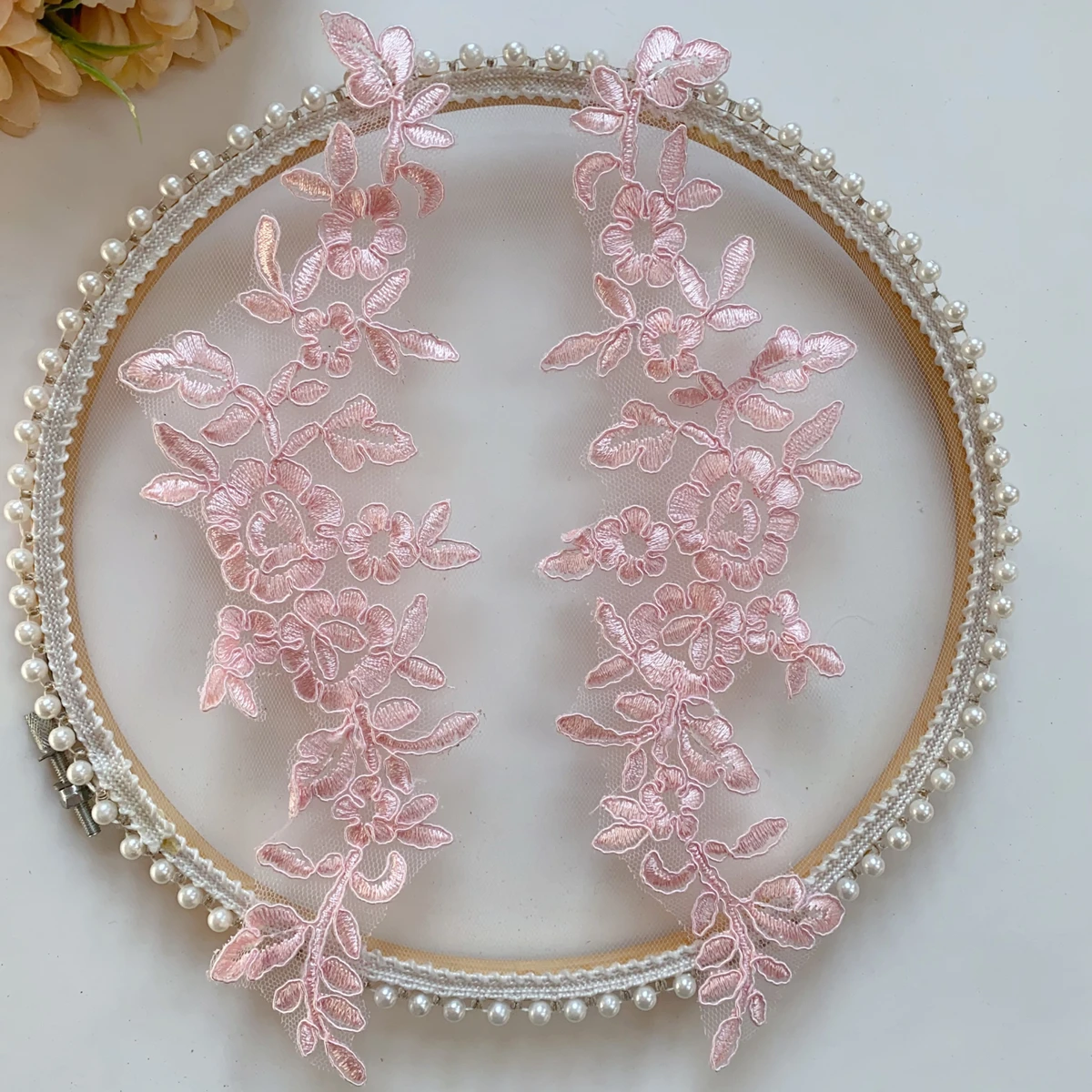 Spitzenblumen mit Spiegeleffekt für Hochzeitskleider, Hochzeitsschuhe, Kopfschmuck, DIY-Nähzubehör, RS5016, 10 Stück/Lot, 14 Farben – Detail 13