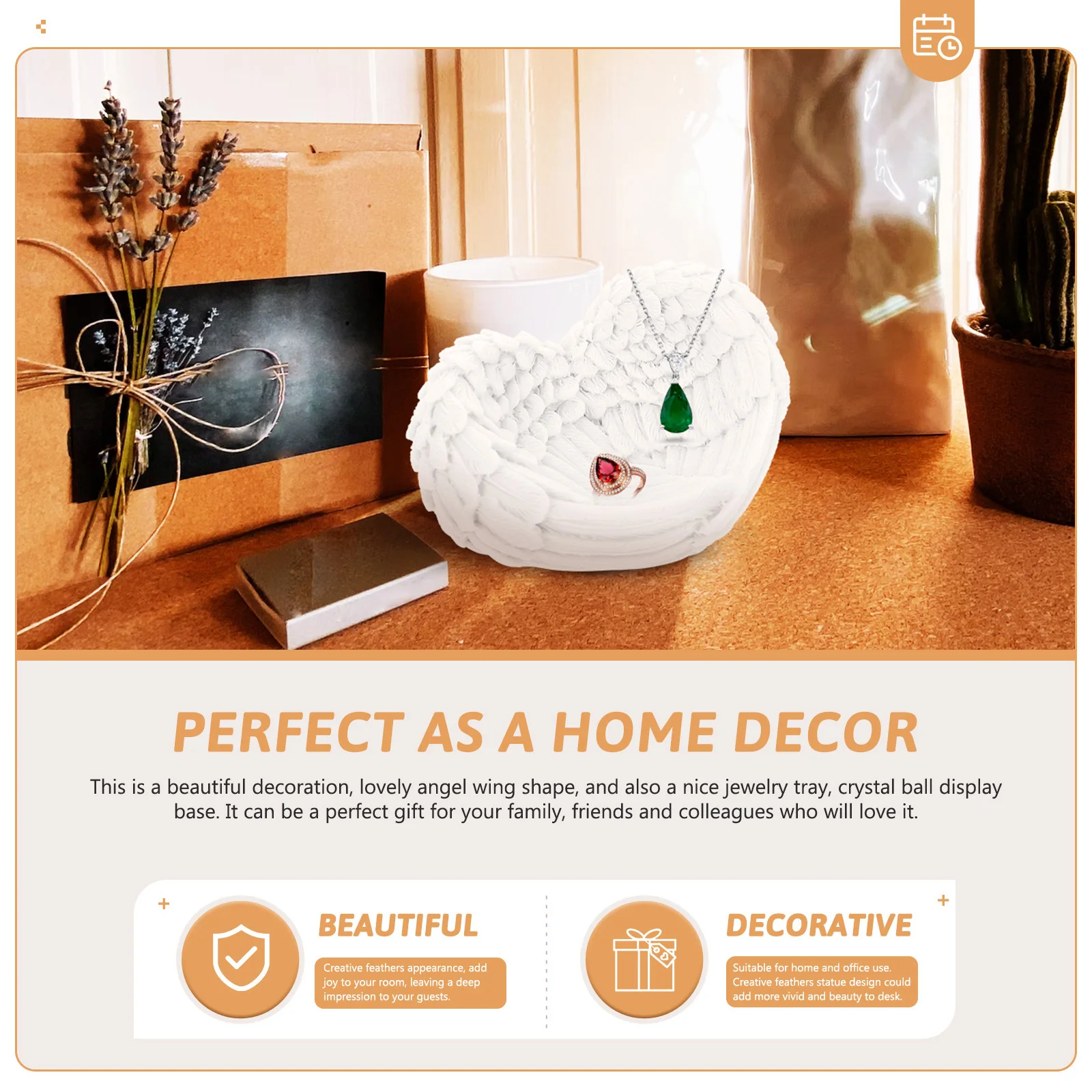 

Storage Tray Resin Craft Ornament Durable Desktop Key Jewelry Organizer Home Decoration Home Storage Tray