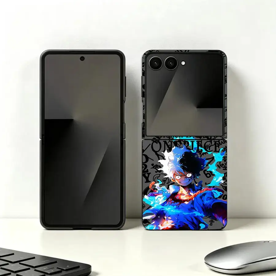 Anime One P-Piece Case for Samsung Galaxy Z Flip 8 Z Flip 7 6 5 4 Z Flip6 Z Flip4 Z Flip5 ZFlip8 ZFlip7 FE Phone Cover