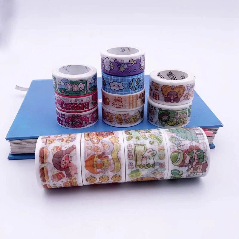 5M fresh series and paper tape simple basic student natural primary color DIY diary decorations