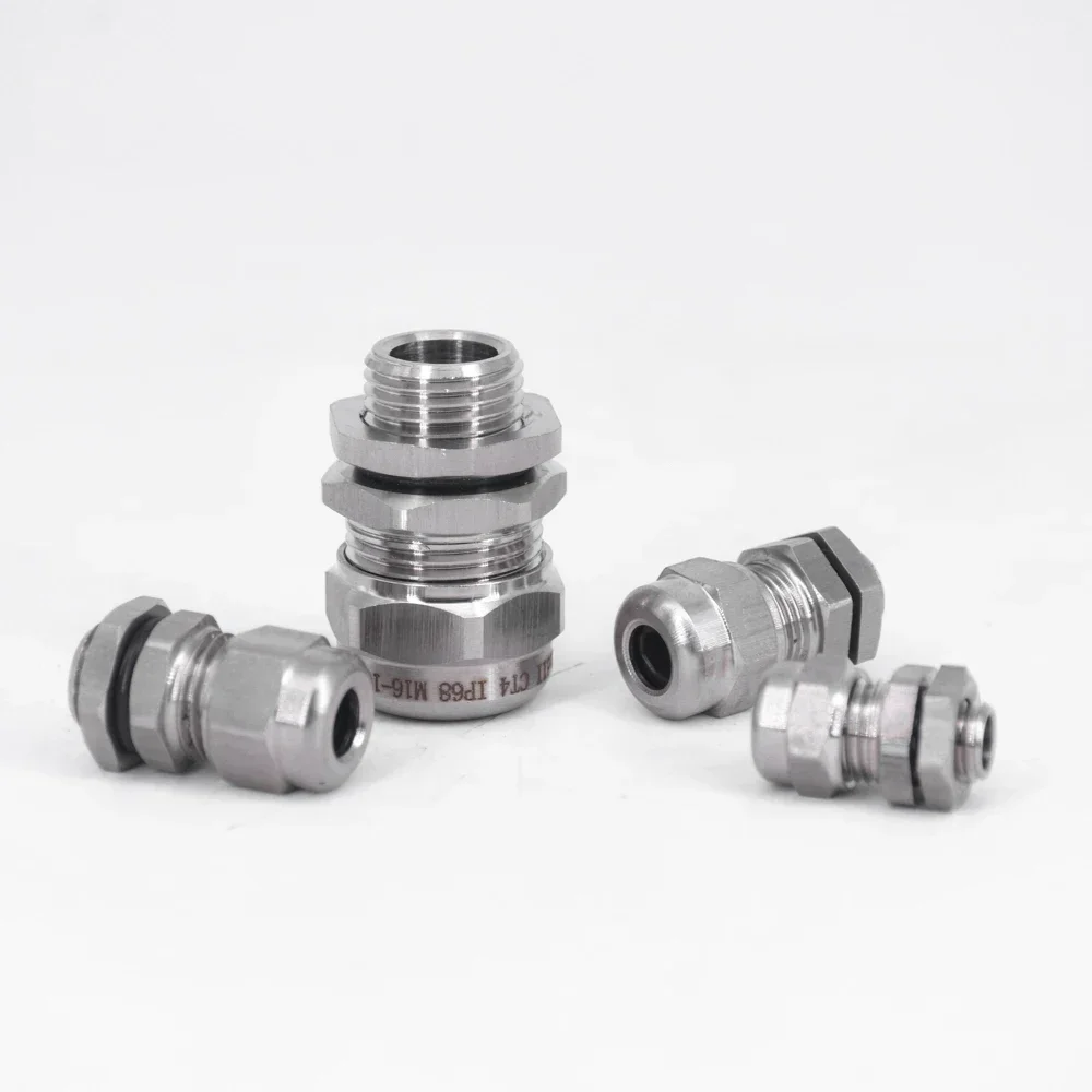 M6 M8 M10 M 12 M14 M16 M18 Metric Cable Gland Waterproof Explosion Proof 304 Stainless Steel Connector