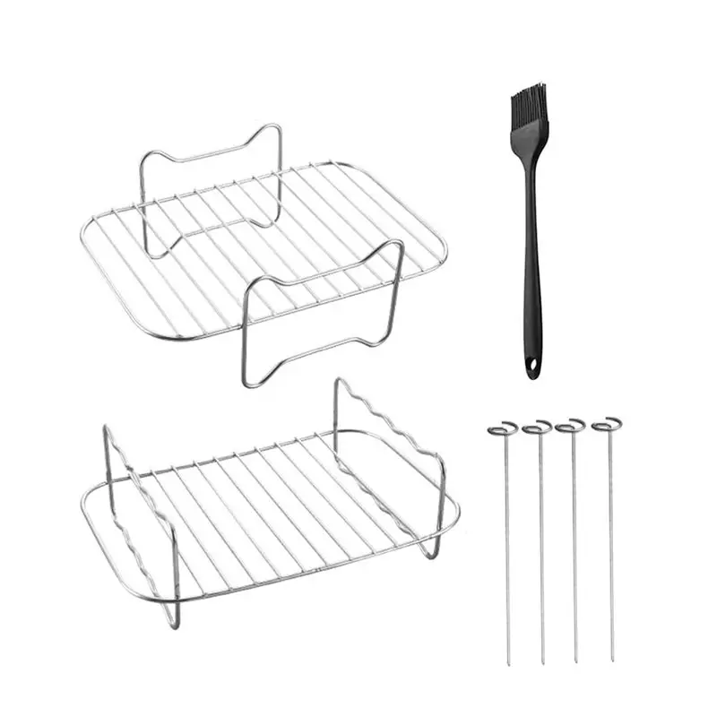 

Happy New- For Ninja Double Chamber Airfryer Accessories- Air Fryer Rack& Hot Air Fryer Parts