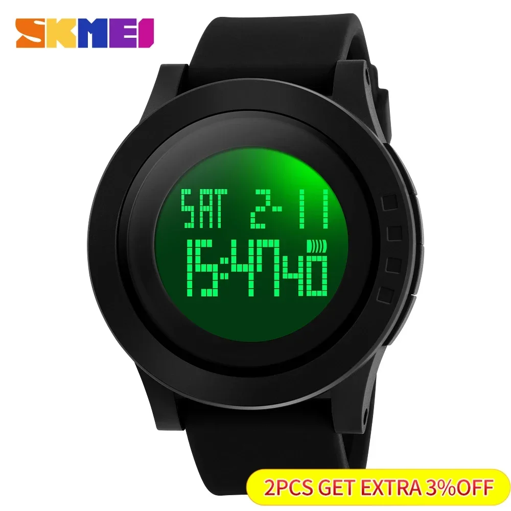 SKMEI Waterproof Alarm Calendar Watches relogio masculino Sport Watch Men LED Large Dial Digital Watch 1142