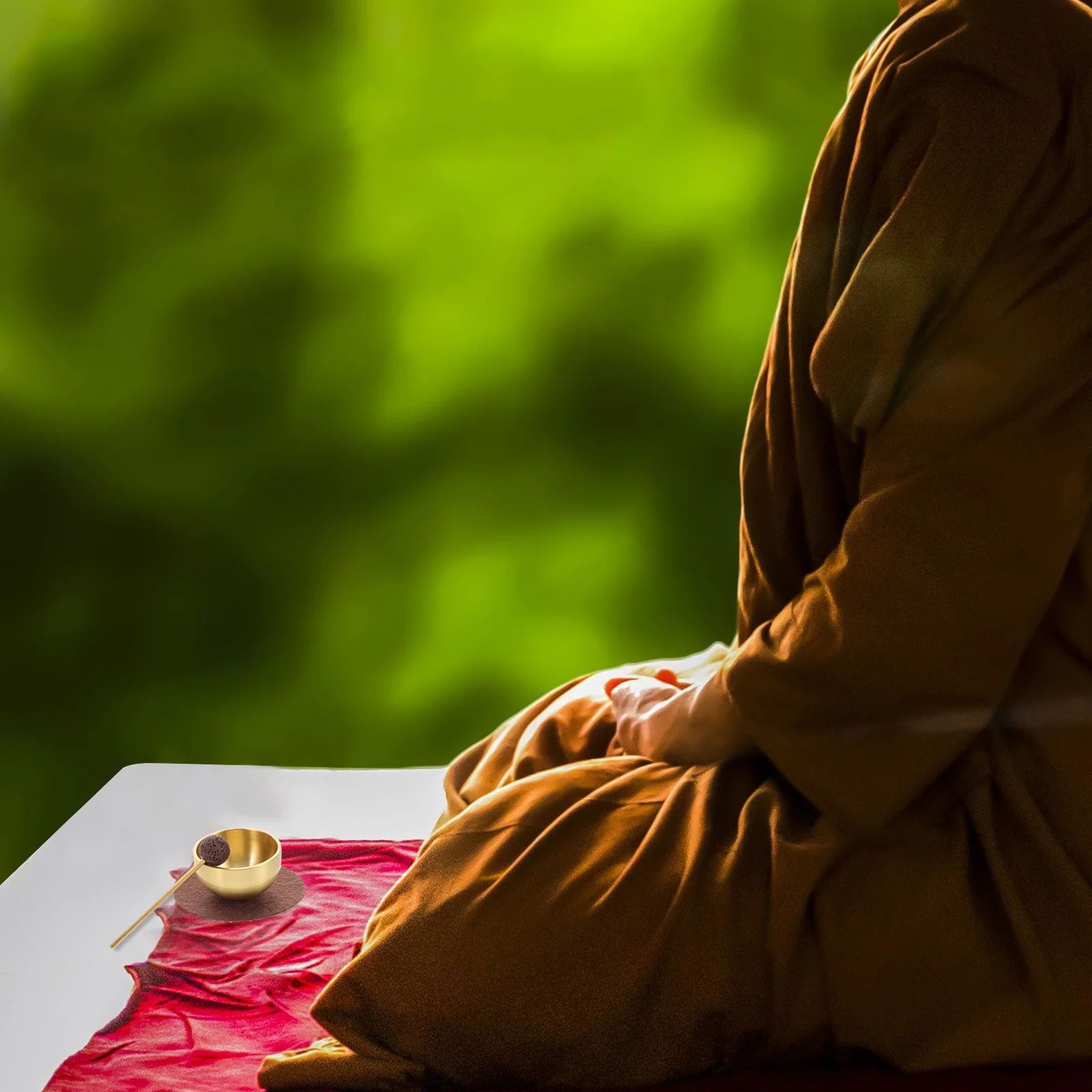 

1Set Mini Singing Bowl Set Compact Design for on The Go Meditation Yoga Session Soothing Tone Natural Resonance Decorative