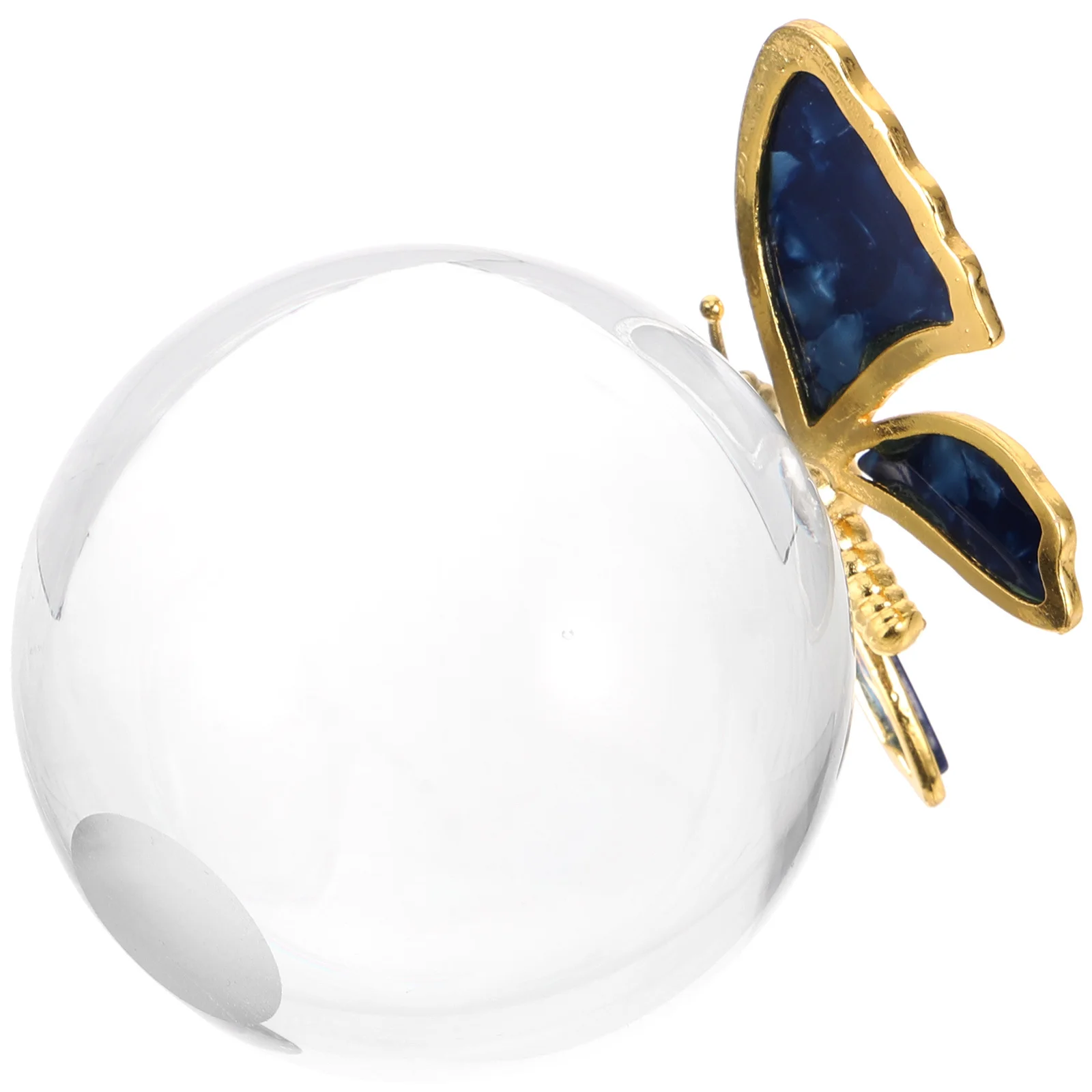 

Butterfly Crystal Ball Ornament Metal Crystal Sphere Decoration Home Office Desktop Statue Art Deco Sphere Ball Decor