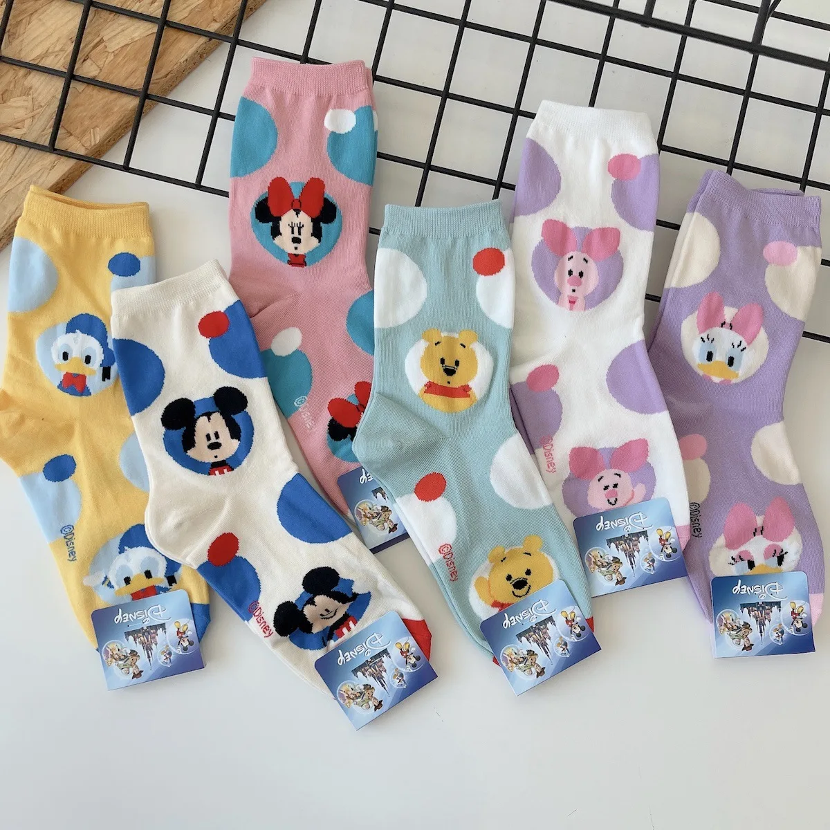 2023 Disney Neue Kawaii Frauen Socken Japanische Mode Cartoon Niedlichen Socken Mickey Minnie Daisy Donald Baumwolle Harajuku Lustige Socken