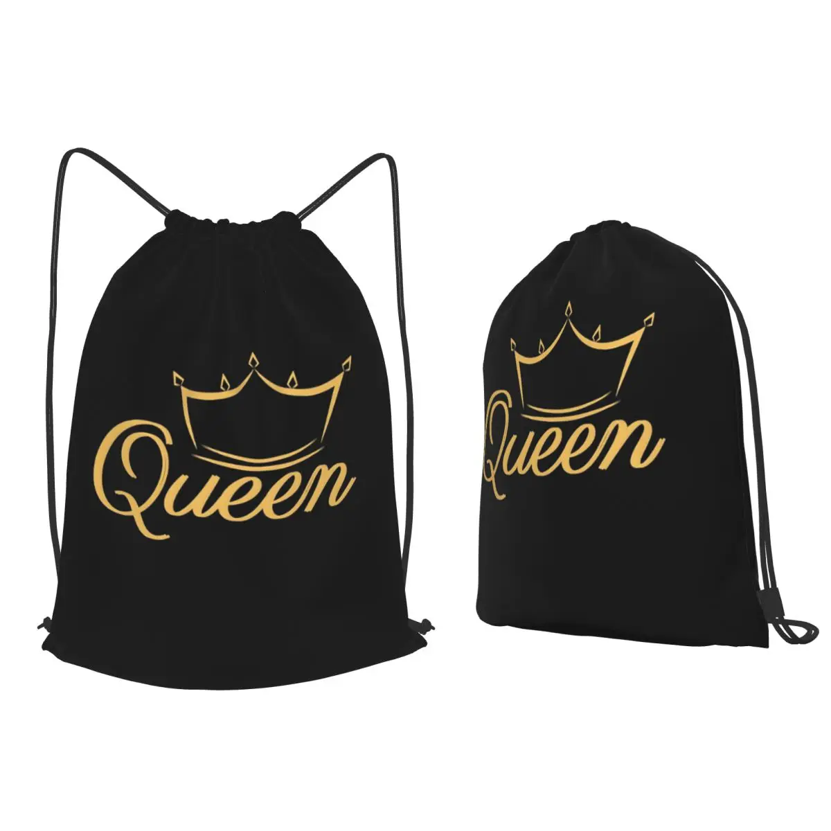 Queen With Crown Backpacks Multi-function Drawstring Bags Sports Bag Book Bags for Travel School