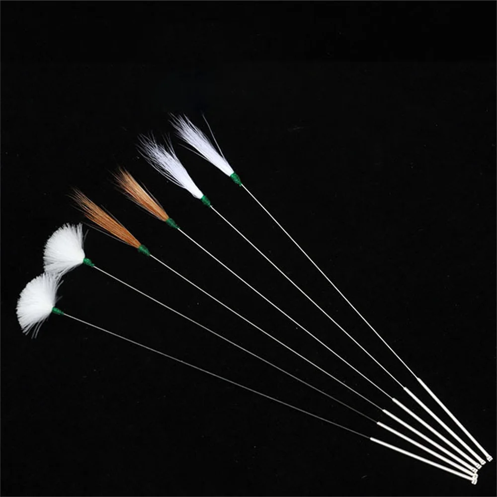 10PCS Goose Feather Earpick Wax Remover Silver Needle Curette Adult Ear Dig Tools Spoon Cleaner Stick Health Care Ear Pick Tools