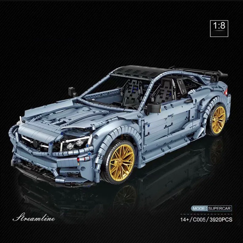 

Technical Raido 2.4Ghz Remote Control Sport Car Building Block 1:8 Scale Benz C63 RC Vehicle Assemble Brick Toys With Light