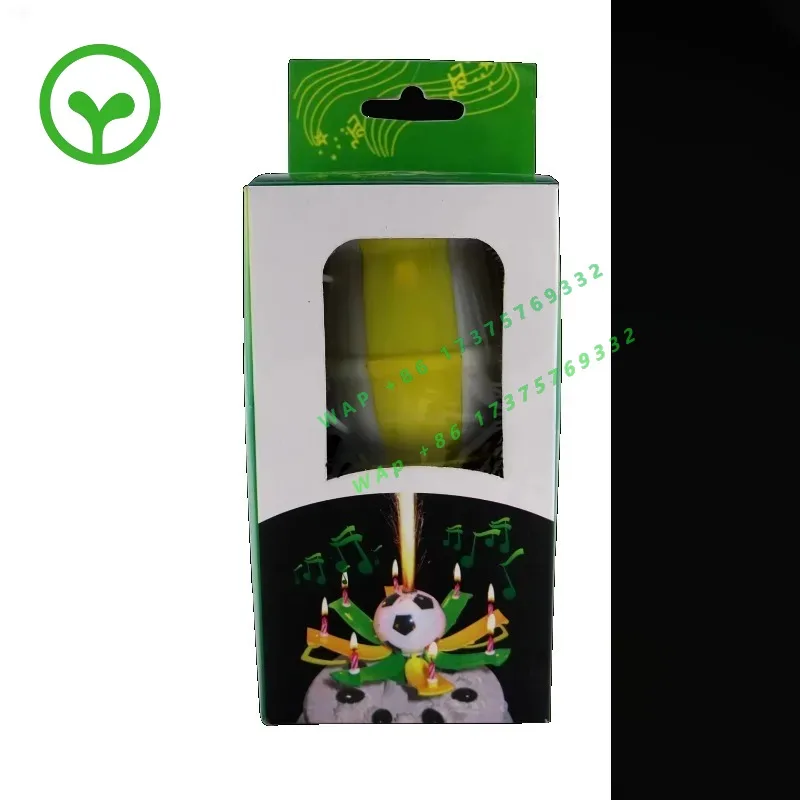 Happy Birthday Smokel s Football Trophy Music Candle Party Decoration Event Party Music Candle Party Suppli