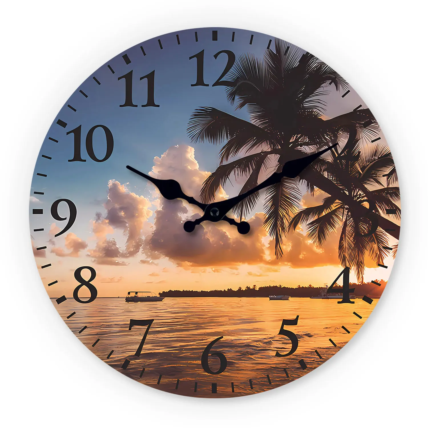 [10-14inch] 1 Wooden Patterned Wall Clock, Silent Running Timekeeping Clock, Suitable for Living Room, Bedroom, Kitchen, Hallway, Outdoor, Office Decoration | Suitable as a Gift for Friends, Valentine's Day, Easter, and Mother's Day.