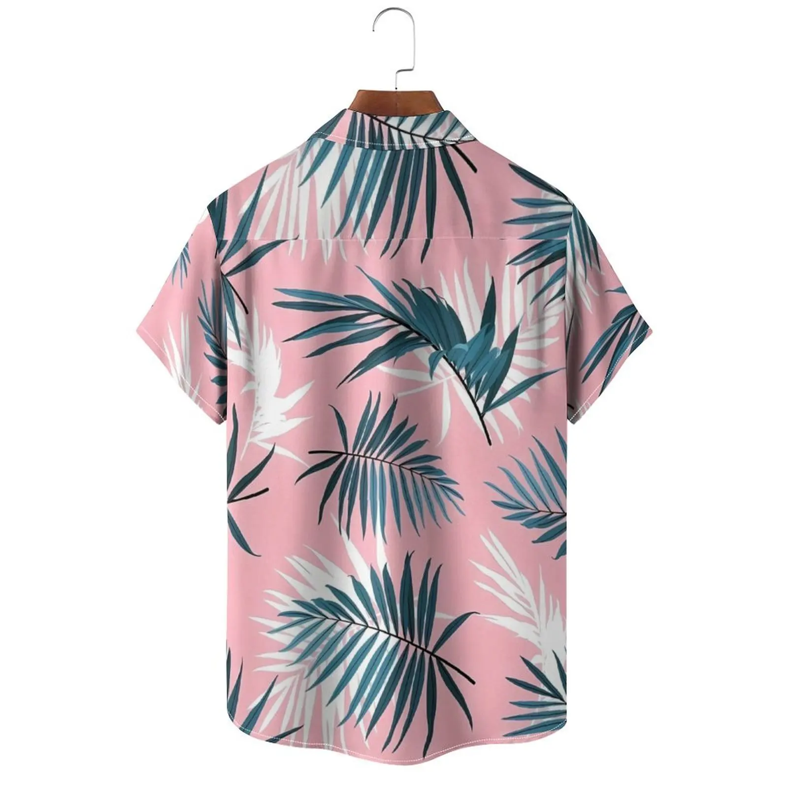 2024 Men's Tropical Print Beach Vacation Set Plant Coconut Tree Short Sleeve Summer Hawaiian Shirts 4-Way Stretch Fabric