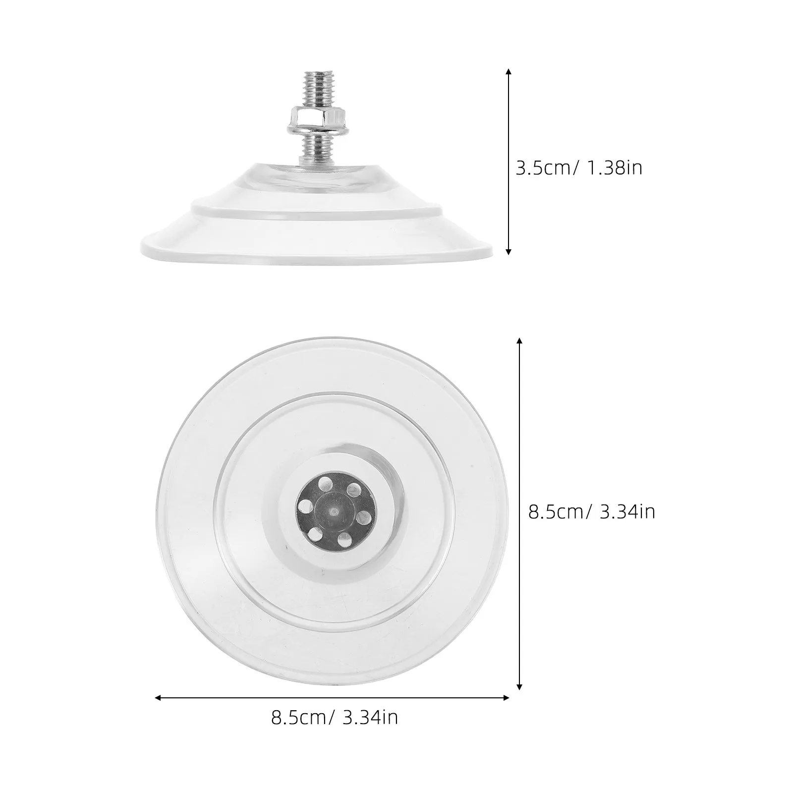 4Pcs Clear PVC Suction Cup Screw Holders Transparent Heavy Duty Mounts for Glass Window Tile Bathroom Kitchen Storage