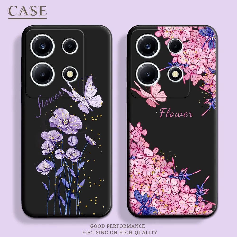 For Infinix Note 30 VIP X6710 Case Butterfly Soft Silicone Couple Stars TPU Phone Case For Infinix Note 30 VIP Floral Back Cover