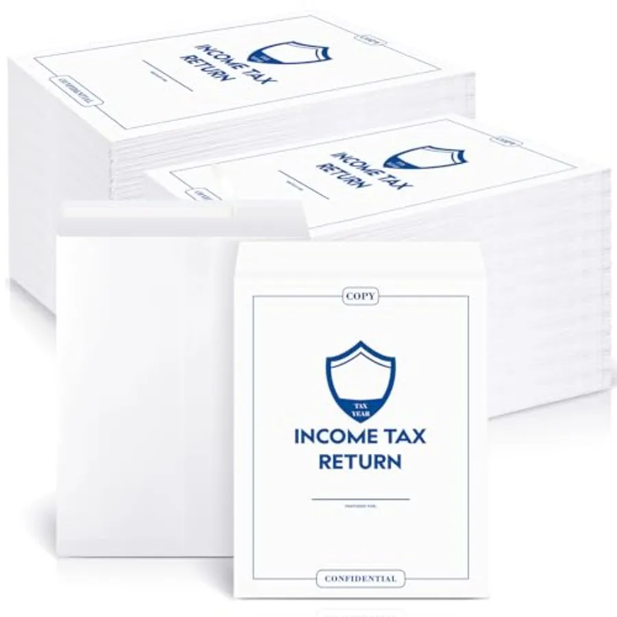 

Конверты для налоговой отчетности (9x12 дюймов) для налоговых консультантов, с открытым концом, защитные, для офиса, бизнеса, юридических документов