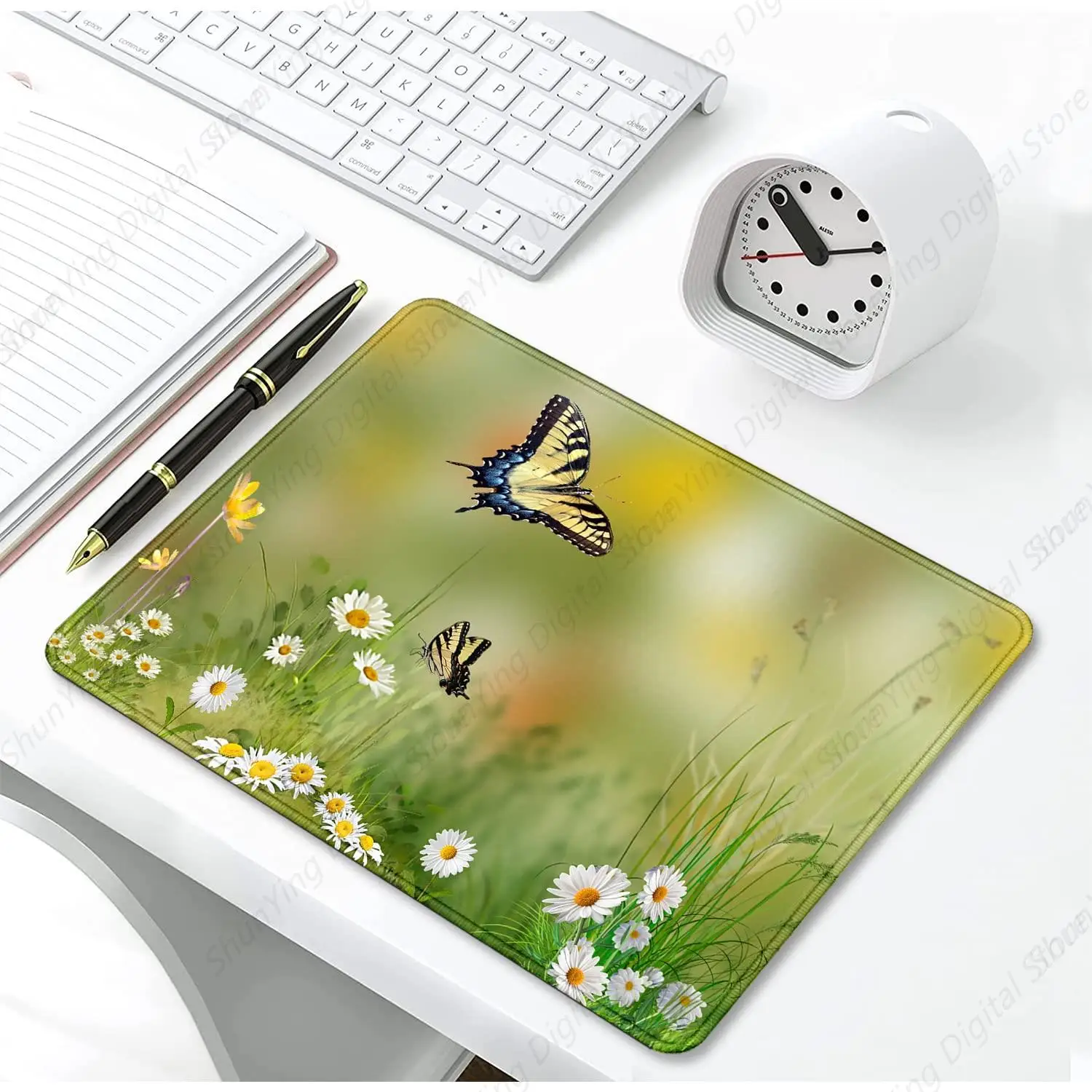 Swallowtail borboleta padrão gaming mouse pad anti deslizamento de borracha computador mouse pad escritório em casa e desktop almofada decoração