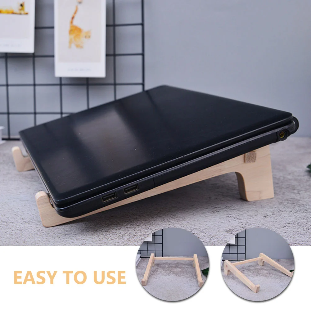 Supporto per laptop da appoggio Supporto per computer portatile Supporto per computer portatile da ufficio Supporto per tablet con supporto per laptop DJ Riser in legno