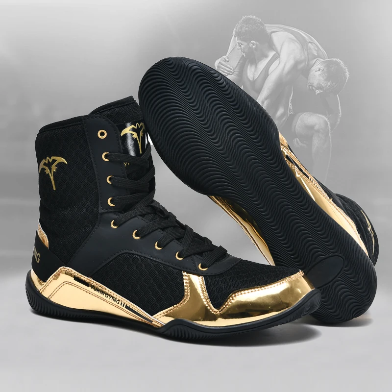 New Style Men Wrestling Footwears Big Size Teenager Non Slip Boxing Sneakers Breathable Boxer Training Shoes Boy Fighting Boots