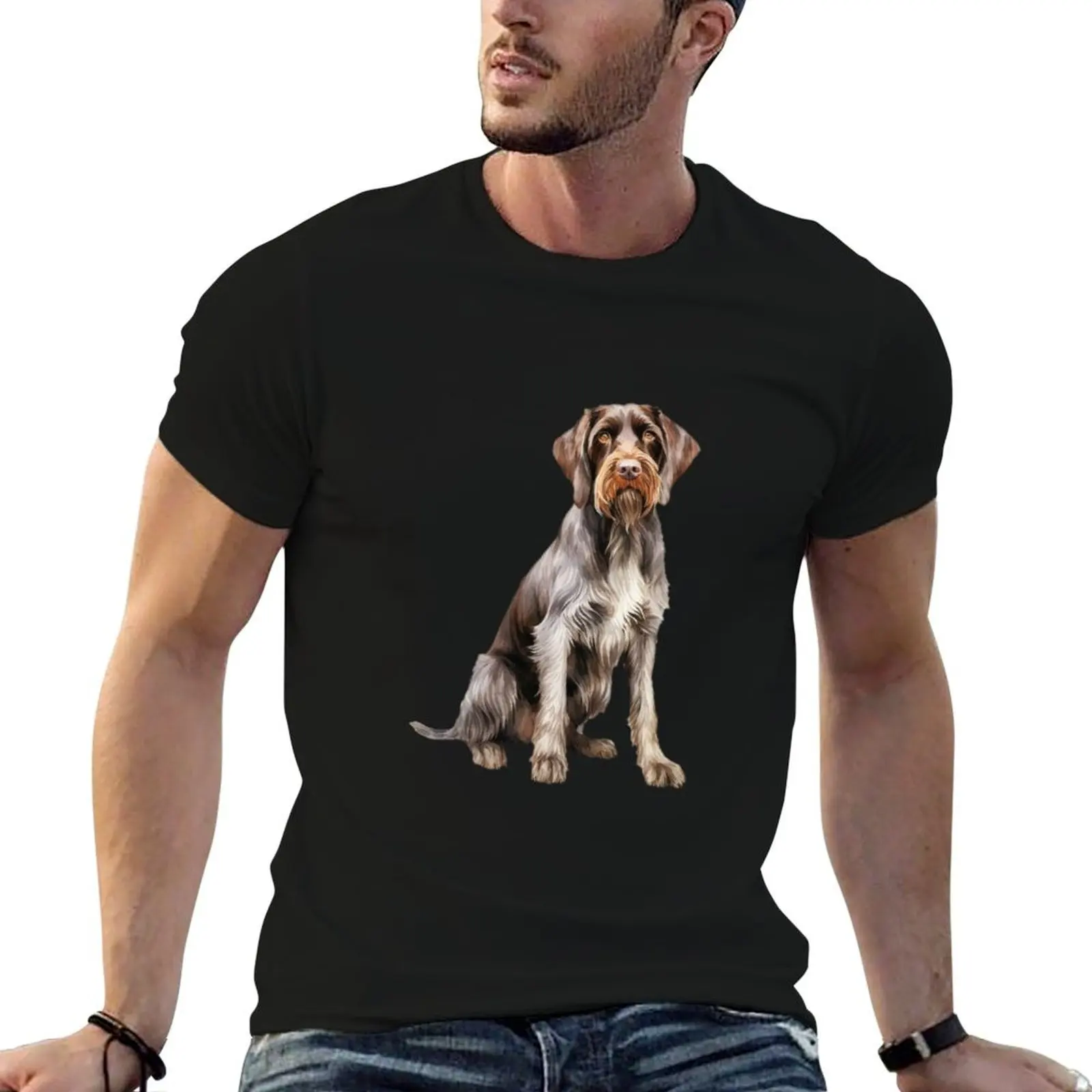 German Wirehaired Pointer best friend T-Shirt Sporty Breathable Short Sleeve T-Shirt