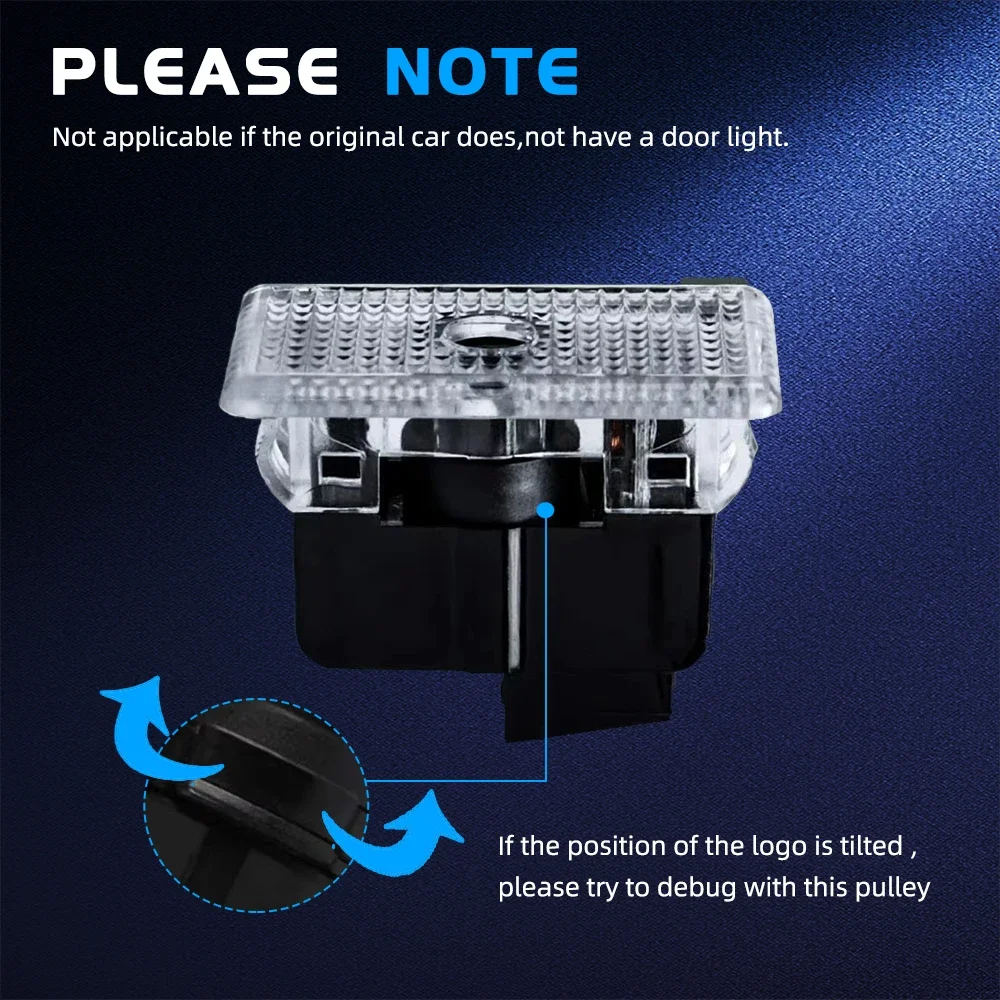 HAOLIDE Car Door LED Logo Projector Welcome Light Projector Auto Accessories for Tesla Model 3 Model S X Model Y view 2