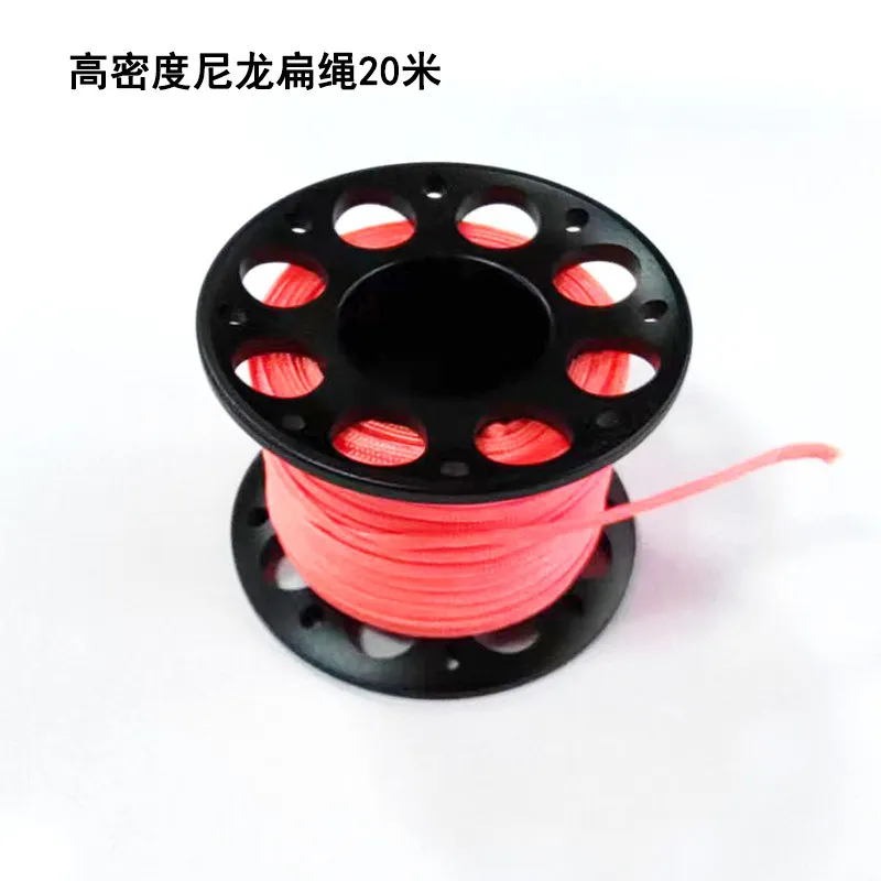 Scuba Diving Buoy Handwheel Aluminum Alloy Elephant Pull Buoy 20 Meter Coil Rope Release Device Diving Elephant Pull Wire Wheel