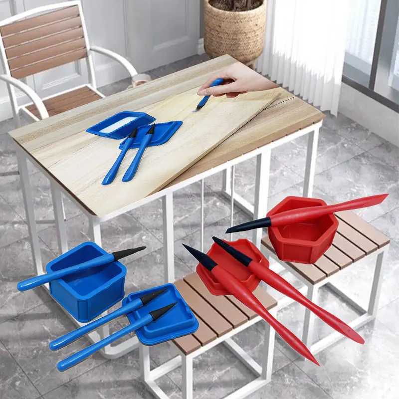

4Pcs Silicone Glue Brush Set Woodworking Gluing Applicator Portable DIY Hand Tool Reliable Woodworking Accessory