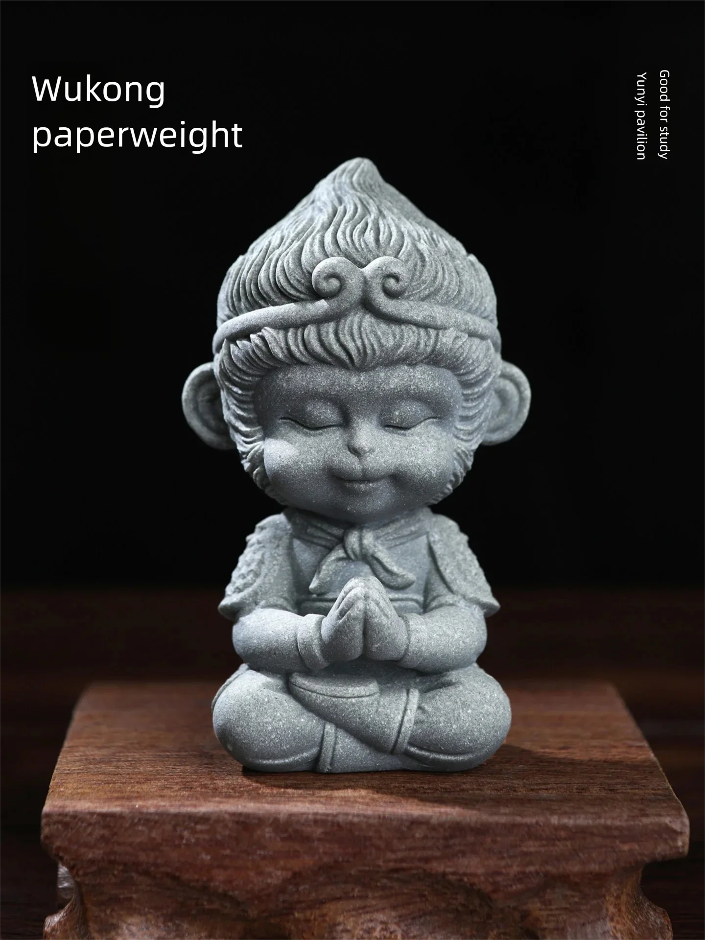 Imitation Stone Wukong Paperweight Chinese Calligraphy Paper Press Ruler Brush Rest Desk Decor Ornament